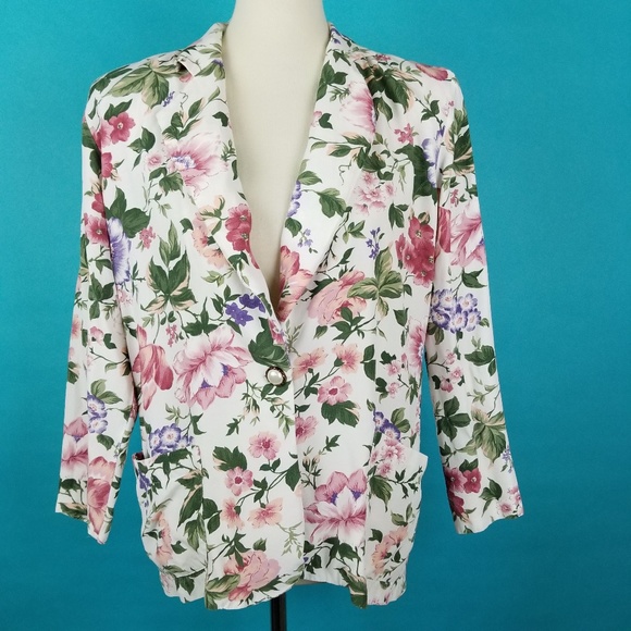 vintage floral blazer